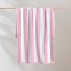 Striped Cabana Cotton Terry Beach Towel - Pink