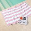 Striped Cabana Cotton Terry Beach Towel - Pink