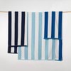 Striped Cabana Cotton Terry Beach Towel - Navy