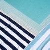 Striped Cabana Cotton Terry Beach Towel - Navy