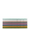 Aria Bath Mat stack of all colours on white background