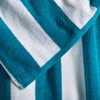 Striped Cabana Cotton Terry Beach Towel - Oceano Teal