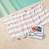 Striped Cabana Cotton Terry Beach Towel - Sandstorm