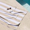 Striped Cabana Cotton Terry Beach Towel - Sandstorm