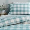 Modella Gingham Quilt Cover Set - Teal