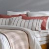 Vintage Softwash Cotton Stripe Fitted Sheet & Pillowcase Set - Stone/Grey