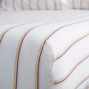 Vintage Softwash Cotton Stripe Fitted Sheet & Pillowcase Set - Mauve/White