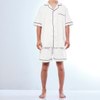 Bamboo Cotton White Men’s Pyjama Short Set