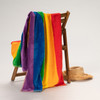 Sorrentina Velour Beach Towel - Rainbow Stripe