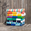 Sorrentina Velour Beach Towel - Rainbow Stripe