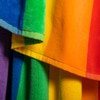 Sorrentina Velour Beach Towel - Rainbow Stripe