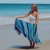 Salentina Sand-Free Beach Towel - Watercolour Stripe