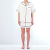 Alessia Bamboo Cotton White Women’s Pyjama Short Set