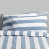 Modella Classic Stripe Quilt Cover Set - Chambray