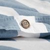 Modella Classic Stripe Quilt Cover Set - Chambray