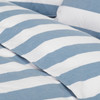 Modella Classic Stripe Quilt Cover Set - Chambray