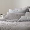 Cotton Mini Stripe Grey Quilt Cover Set -  Modella