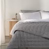 Softwash Cotton Smokey Grey Melange Coverlet - Vintage