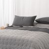 Softwash Cotton Smokey Grey Melange Coverlet - Vintage