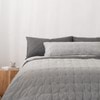 Softwash Cotton Smokey Grey Melange Coverlet - Vintage