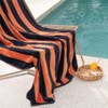 Sorrentina Velour Beach Towel - Amalfi Black