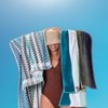 Positana Terry Beach & Bath Towel - Checkers Botanical
