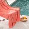 Positana Terry Beach & Bath Towel - Tropical Leaf Coral