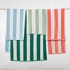 Striped Cabana Cotton Terry Beach Towel - Emerald