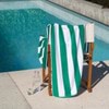 Striped Cabana Cotton Terry Beach Towel - Emerald