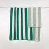 Striped Cabana Cotton Terry Beach Towel - Pear