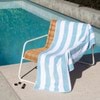Striped Cabana Cotton Terry Beach Towel - Sky Blue