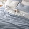 Cotton Mini Stripe Chambray Blue Quilt Cover Set - Modella