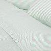 Cotton Mini Stripe Soft Green Quilt Cover Set - Modella