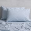 Cotton Mini Stripe Chambray Blue Sheet Set - Modella