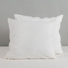 Cotton Seersucker White European Pillowcase Pair - Modella