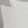 Cotton Seersucker White European Pillowcase Pair - Modella