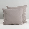 Cotton Seersucker Grey European Pillowcase Pair - Modella