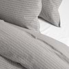 Cotton Seersucker Grey Quilt Cover Set -  Modella