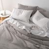 Cotton Seersucker Grey Quilt Cover Set -  Modella