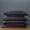 Bamboo Cotton Porcini Grey Quilt Cover Set - Alessia