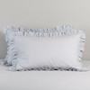 Softwash Cotton Ruffle Misty Blue Melange Pillowcase Pair - Vintage