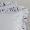 Softwash Cotton Ruffle Misty Blue Melange Pillowcase Pair - Vintage