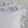 Softwash Cotton Ruffle Misty Blue Melange European Pillowcase Pair - Vintage
