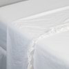 Softwash Cotton Ruffle White Flat Sheet - Vintage
