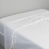 Softwash Cotton Ruffle White Flat Sheet - Vintage