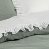 Softwash Cotton Ruffle White Flat Sheet - Vintage