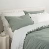 Softwash Cotton Ruffle White Flat Sheet - Vintage