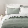 Softwash Cotton Ruffle White Flat Sheet - Vintage
