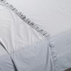 Softwash Cotton Ruffle Misty Blue Melange Flat Sheet - Vintage
