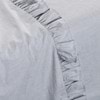 Softwash Cotton Ruffle Misty Blue Melange Flat Sheet - Vintage